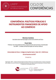 6a Conferência do Ciclo de Conferências UMPP sobre Políticas Públicas 2020